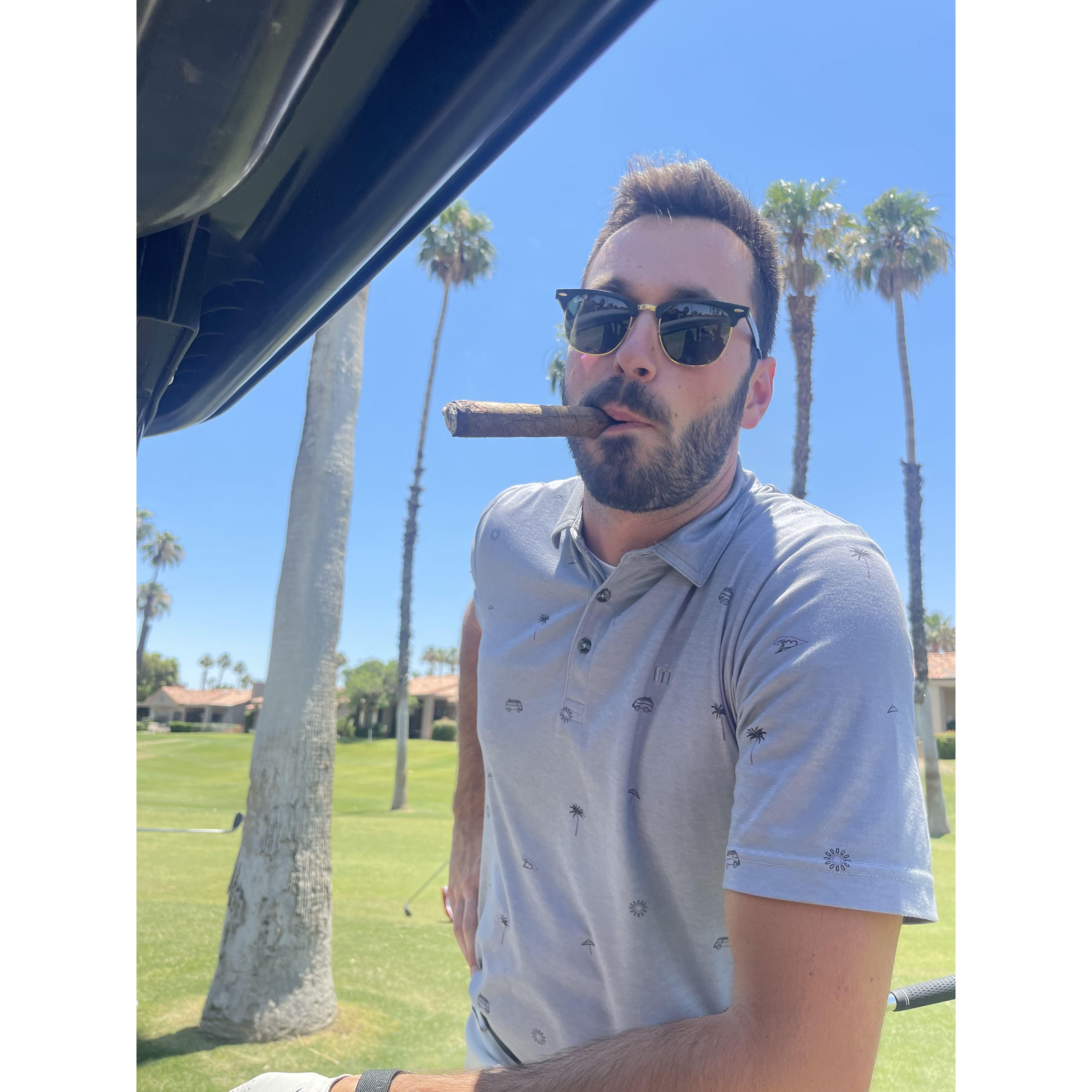 Cigars and golfing in Palm Desert