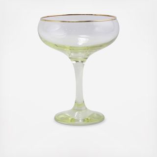 Rainbow Coupe Champagne Glass, Set of 4