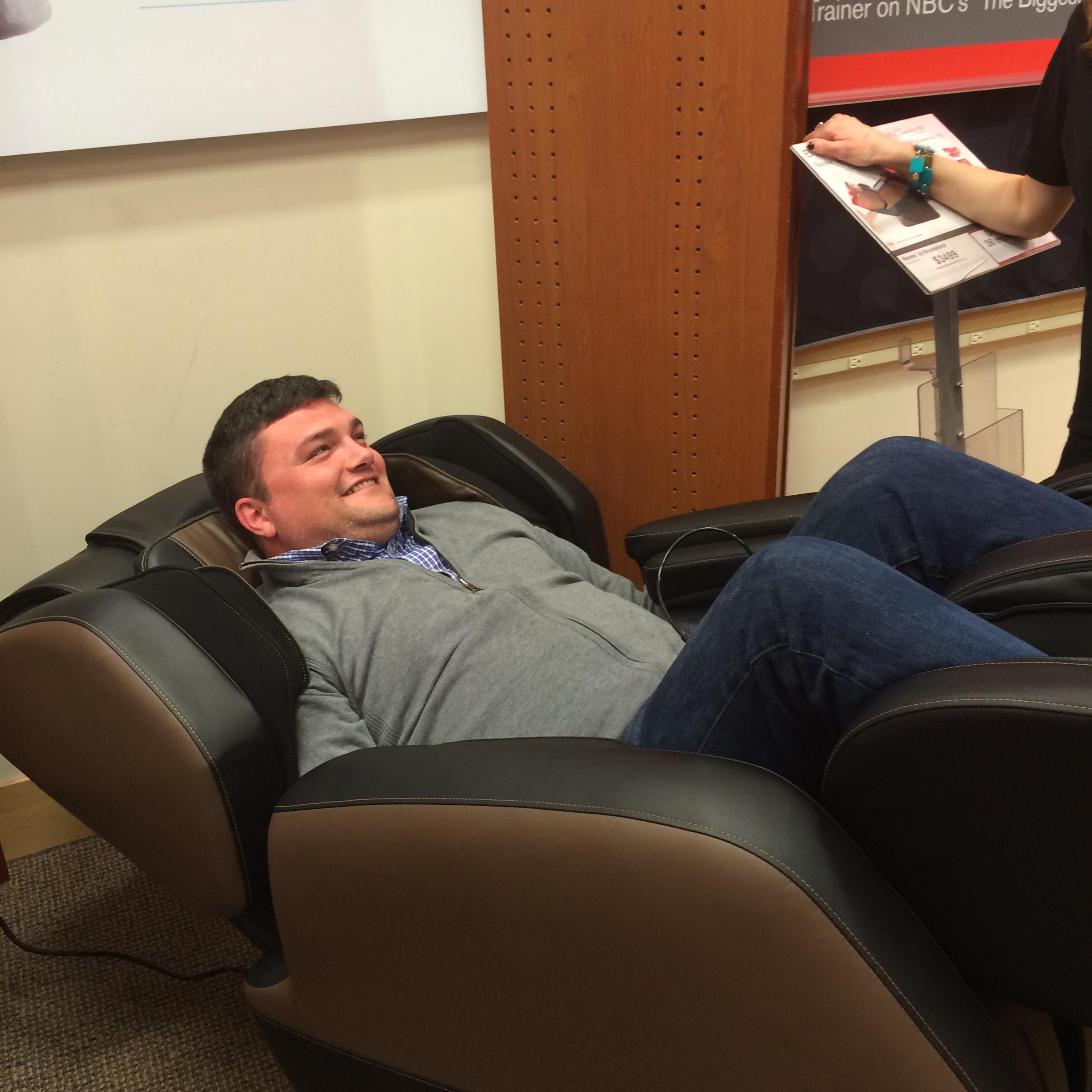 Jason really wanted that massage chair