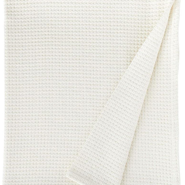 Tommy Bahama - Queen Blanket, Soft Cotton Bedding, Coastal Inspired Bedding Essentials (Bahama Coast Ecru Beige, Queen)