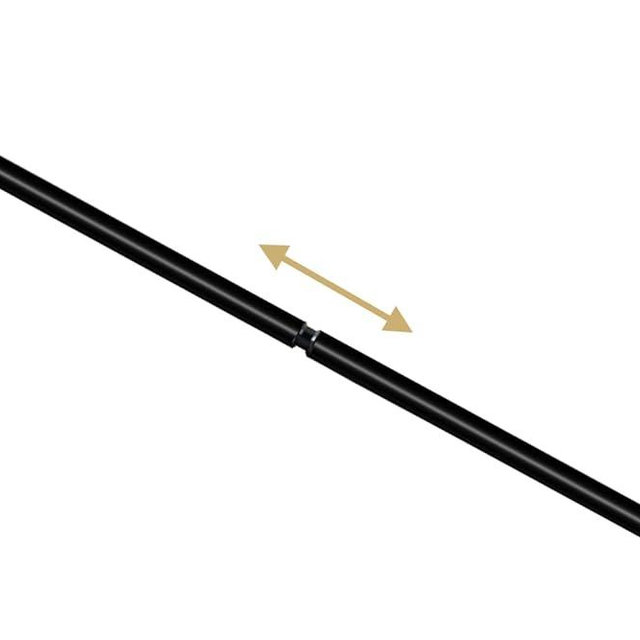 H.VERSAILTEX 1 PACK Magnetic Curtain Rods for Metal Doors 16" to 28", 1/2 Inch Diameter Adjustable French Door Curtain Rod for Classroom Whiteboard Magnetic Cafe Rod Towel Bar Holder, Black