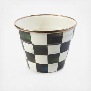 Courtly Check Stainless Steel Small Garden Pot