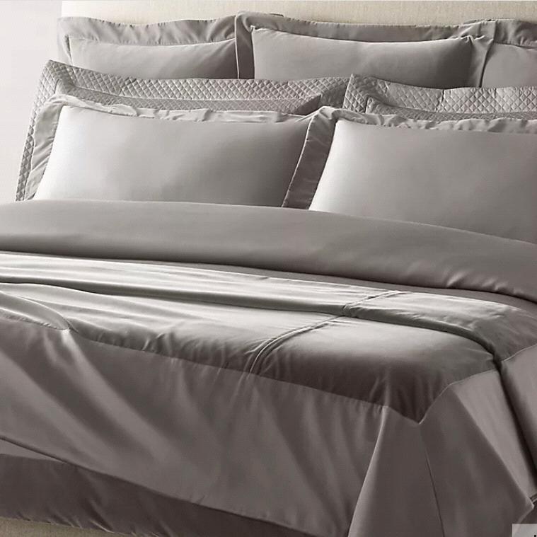 Color Mist : (King) Italian Siena 1000-Thread-Count Sateen and Velvet Duvet Cover