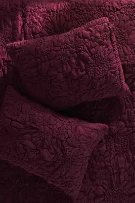 Dahlia Cotton Jersey Floral Shams, Set of 2