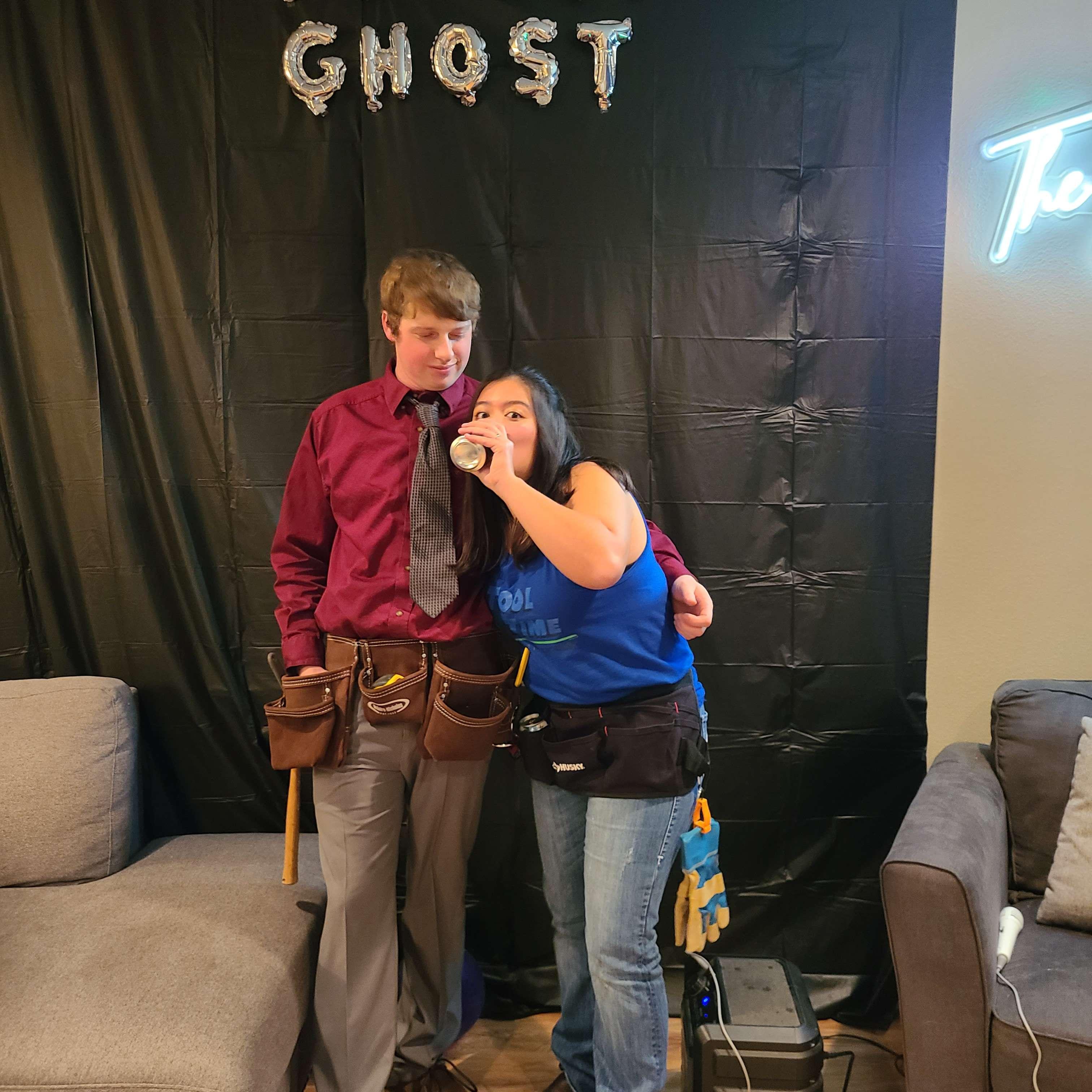 Having some Halloween fun.