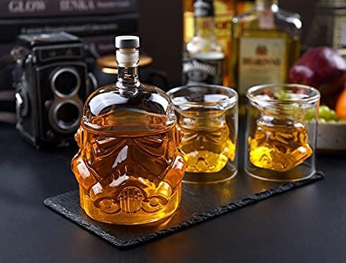 Whiskey Decanter Set Transparent Creative with 2