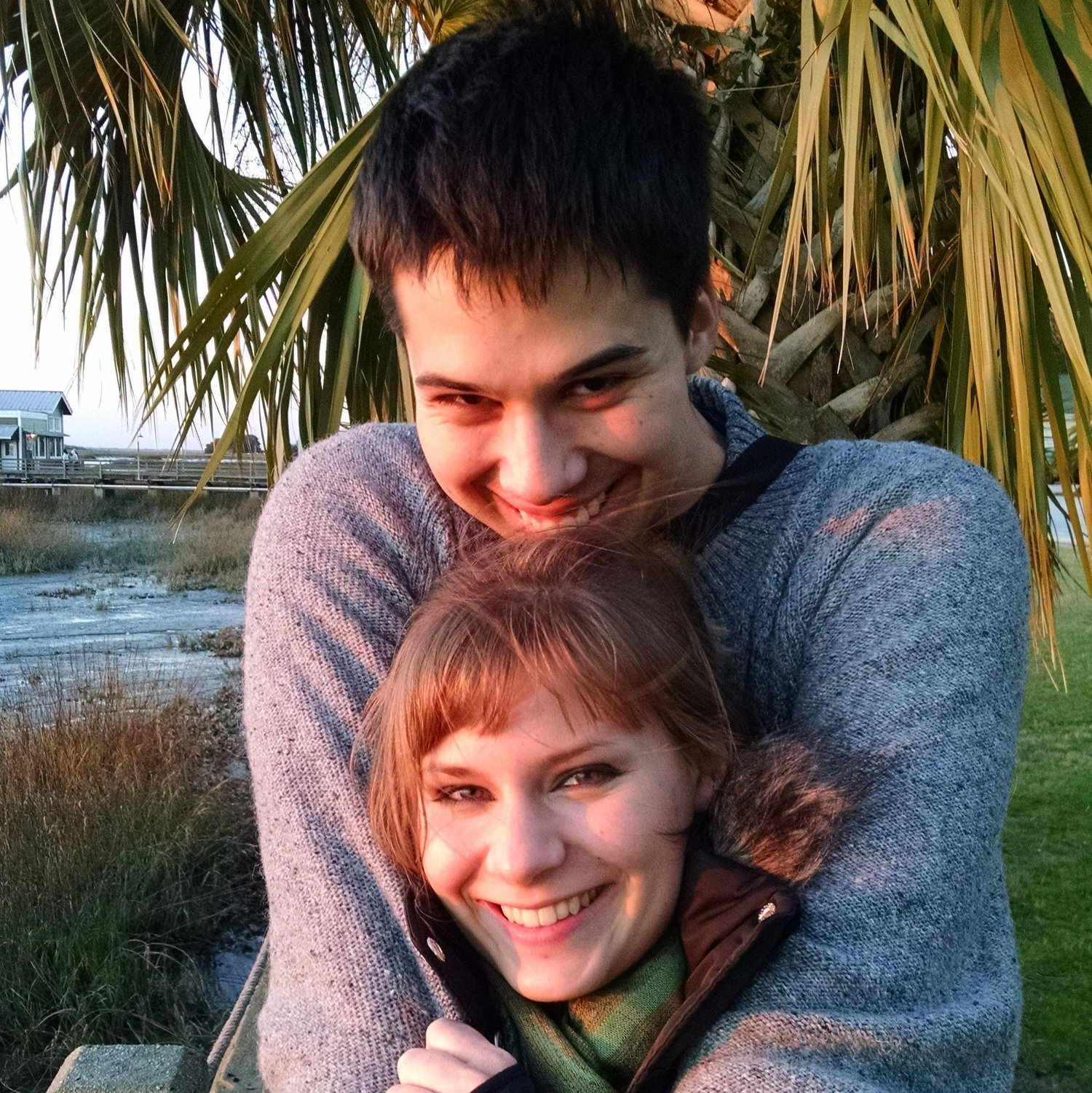 Emily's first visit to see David's family in Savannah, Georgia, January 2015.