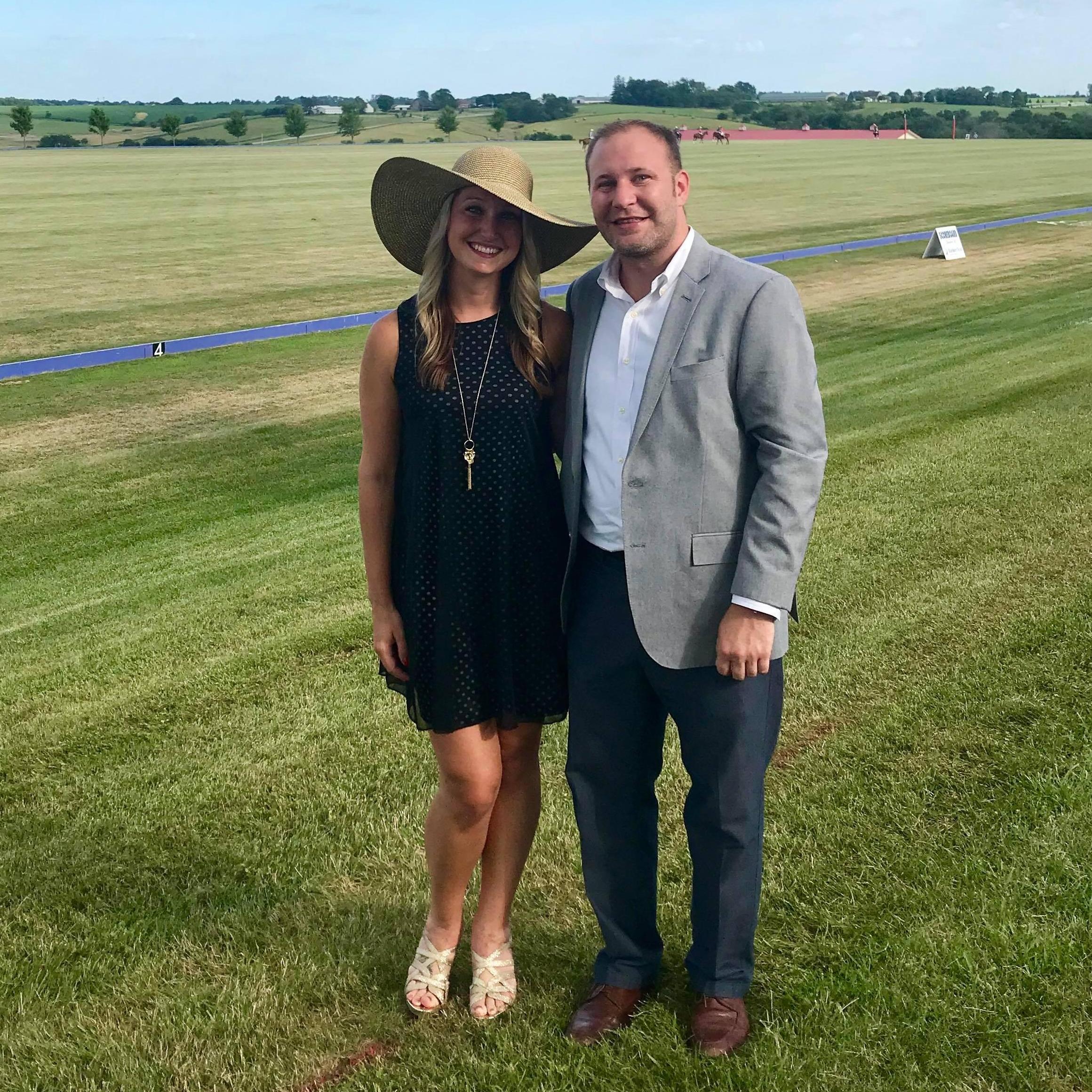 Looking snazzy at the Polo Charity Classic.