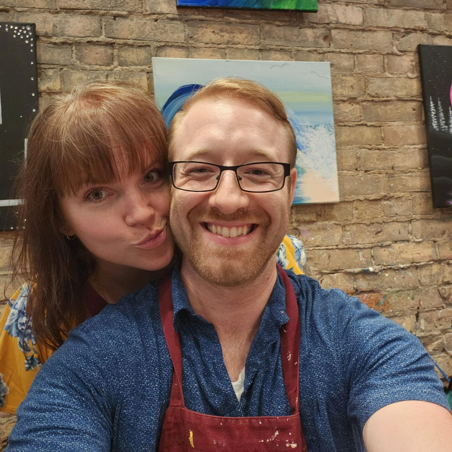 Our first paint and wine date!