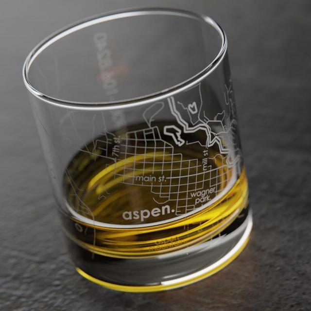 Home Town Maps Rocks Glass - Madison