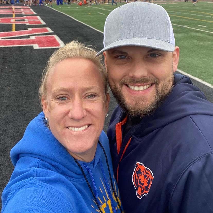 Track Meet fun with the Coach and her sidekick for the day!