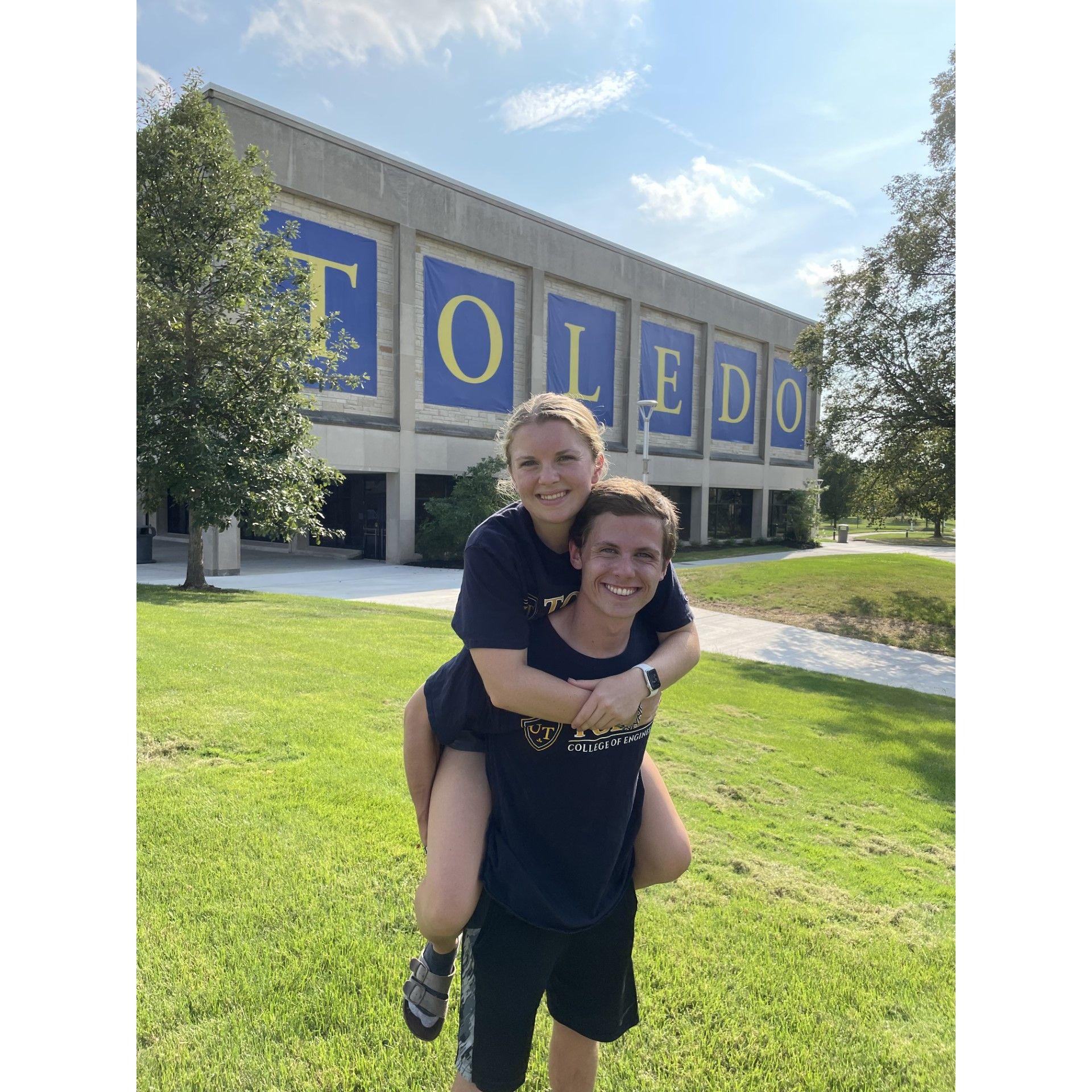 August 27, 2021 - First year at UT together!