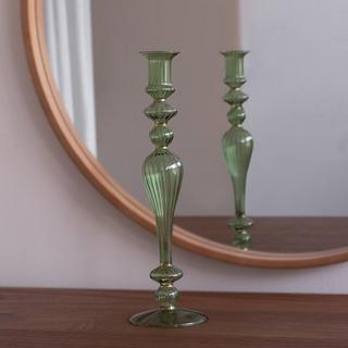 Glass Cambridge Josephine Candlestick Holder, Set of 2