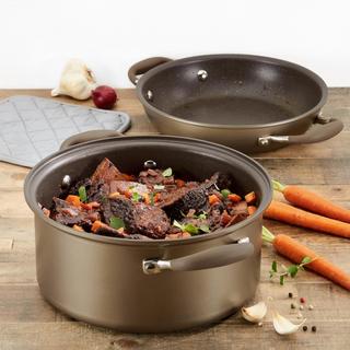 Advanced Bronze Nonstick 2-in-1 Dutch Oven With Everything Pan Lid