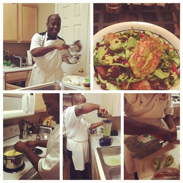 The first meal Stephen prepared for Shameka in Memphis, TN -June 2015