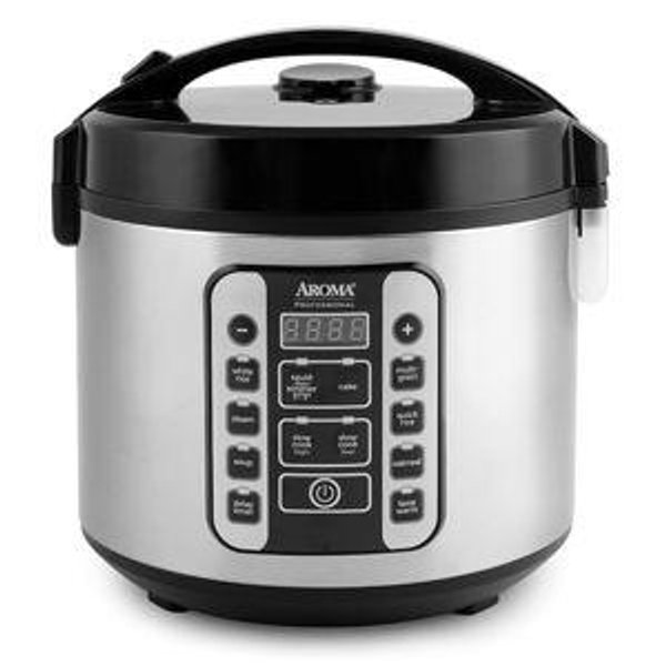 Aroma Housewares AROMA® Professional 20-Cup (Cooked) / 5Qt. Digital Rice Cooker, Steamer, and Slow Cooker Pot with 10 Smart Cooking Modes, Including Sauté-then-Simmer®