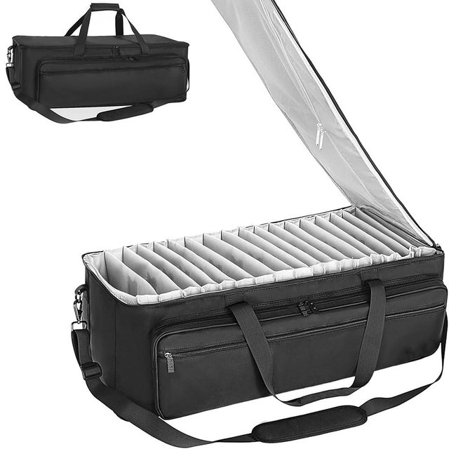 AKOZLIN Extra Large Travel Gig Band Cable File Bag With Separate Bags,DJ Cord Organizer Case for Laptop,DJ Gear,Sound Instrument and Musician Accessories 30"x11"x14.5"