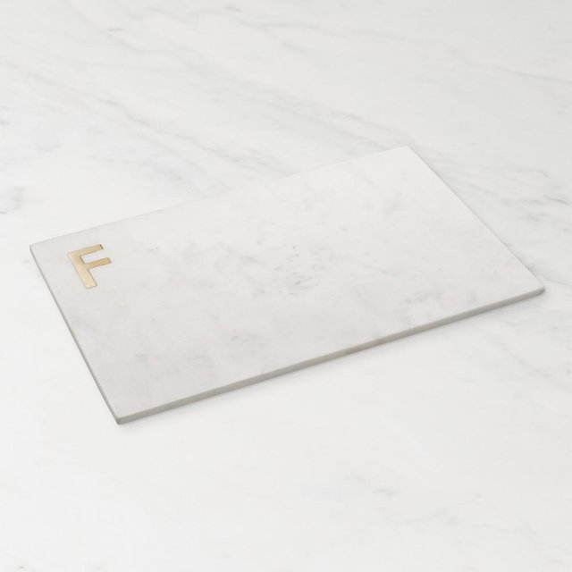 Marble & Brass Monogram Board, F