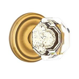 Crystal Door Hardware - Old Town Privacy Door Knob with Regular Rose in French Antique Brass - Emtek Hardware