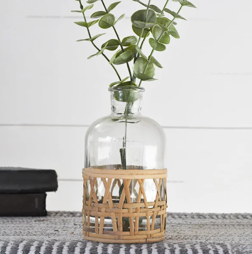 8" Weave Glass Bottle