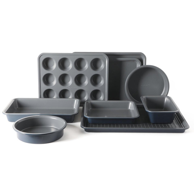 Calphalon Legacy 10 Piece PFA Free Nonstick Bakeware Set - Blue/Grey