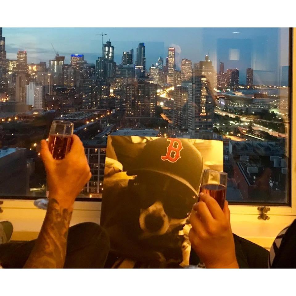 Celebrating with Molly while enjoying this beautiful Chicago Skyline