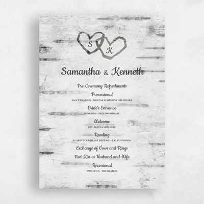 Grey Standard Wedding Program - Douglas