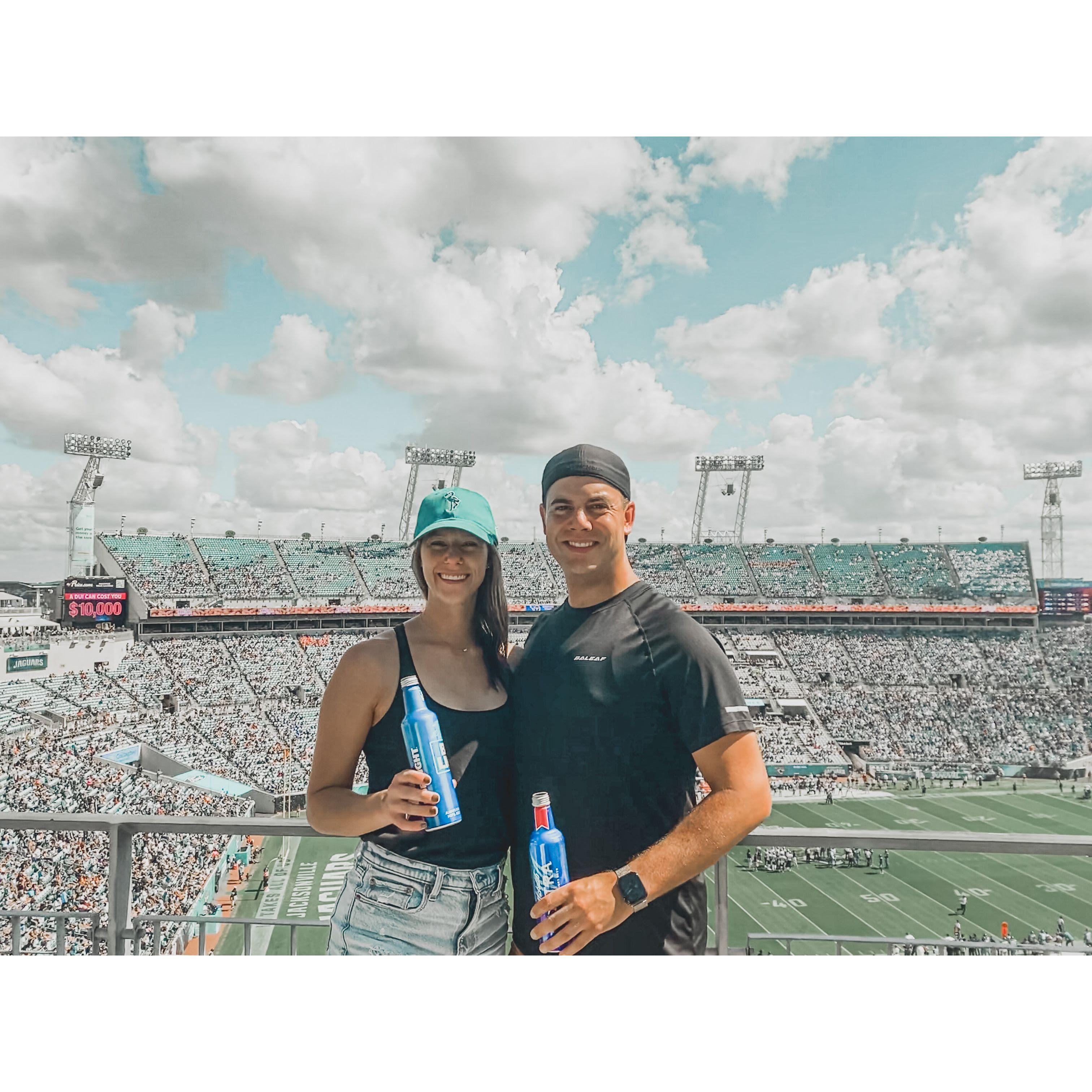 Enjoying a Jacksonville football game