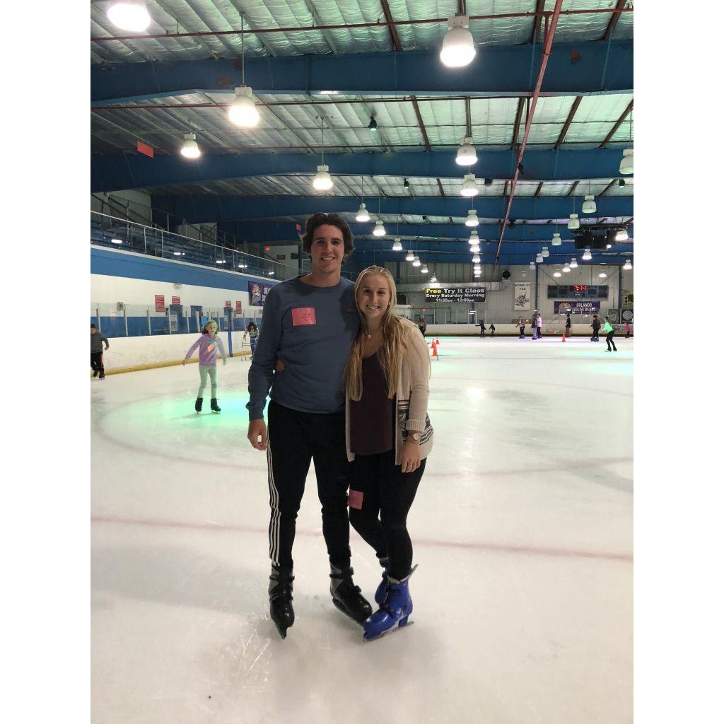 Skylar's first time ice skating