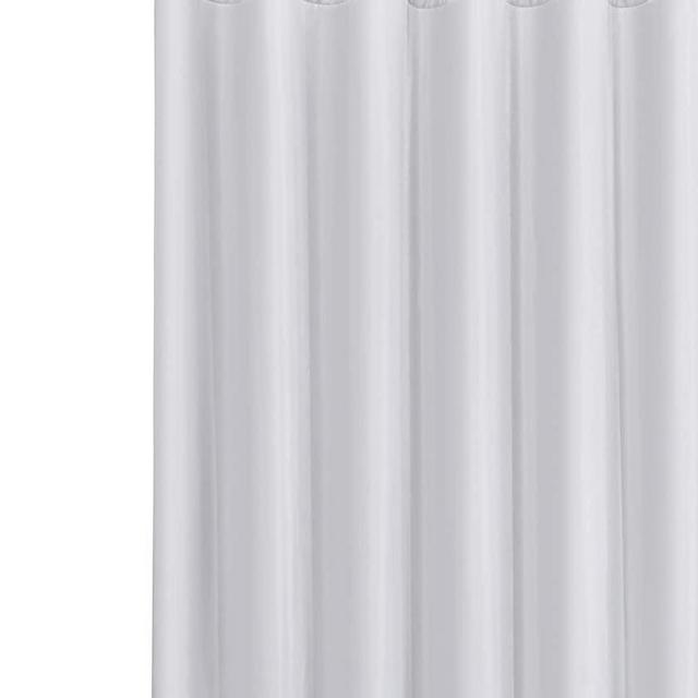 Biscaynebay Hotel Quality Fabric Shower Curtain Liners 72" X 72", White Water Resistant Bathroom Curtains Rust Resistant Grommets Weighted Bottom Hem Machine Washable