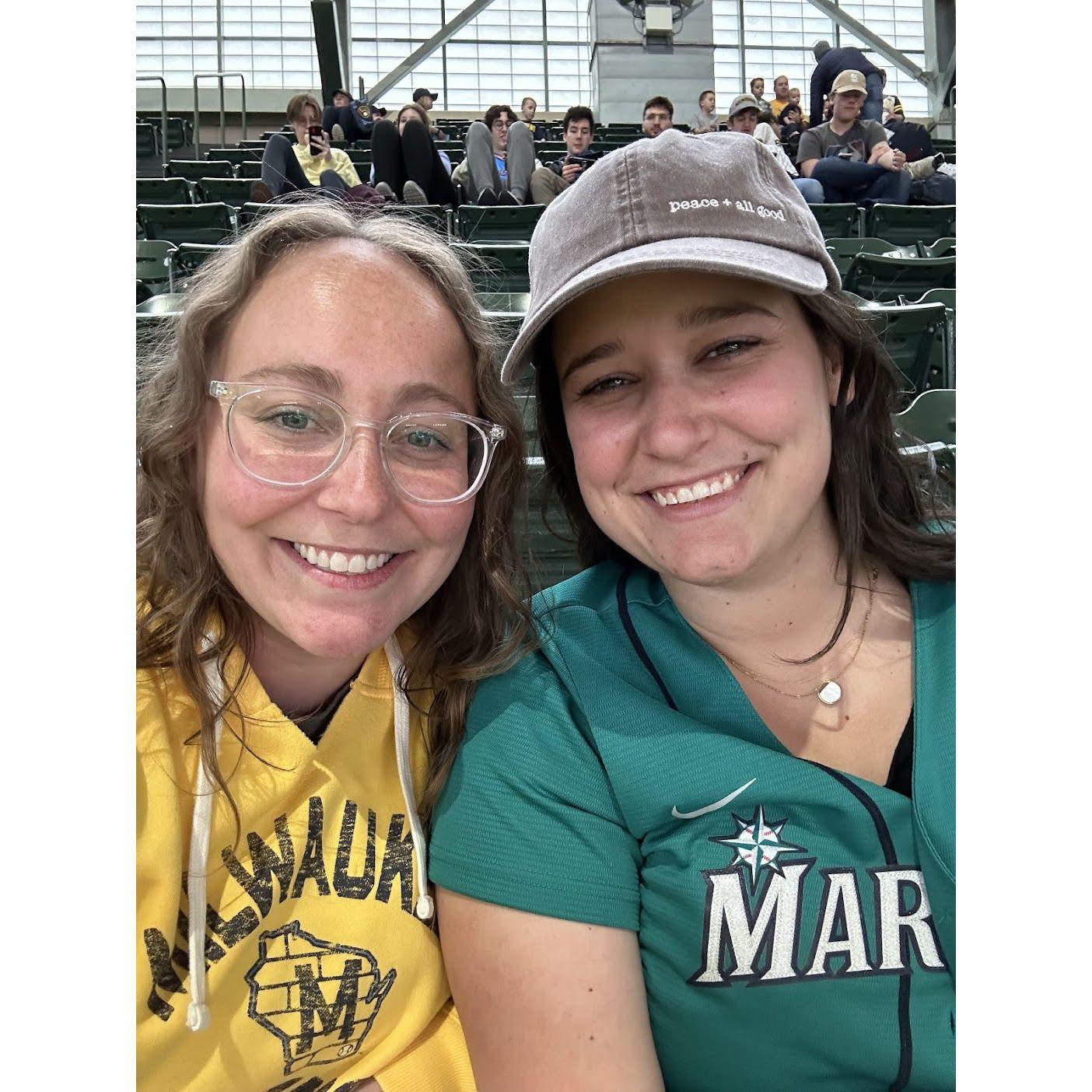 We live walking distance from the Brewers stadium and we love going to games. Leigha even roots for the Brewers (as long as they're not up against the Mariners).