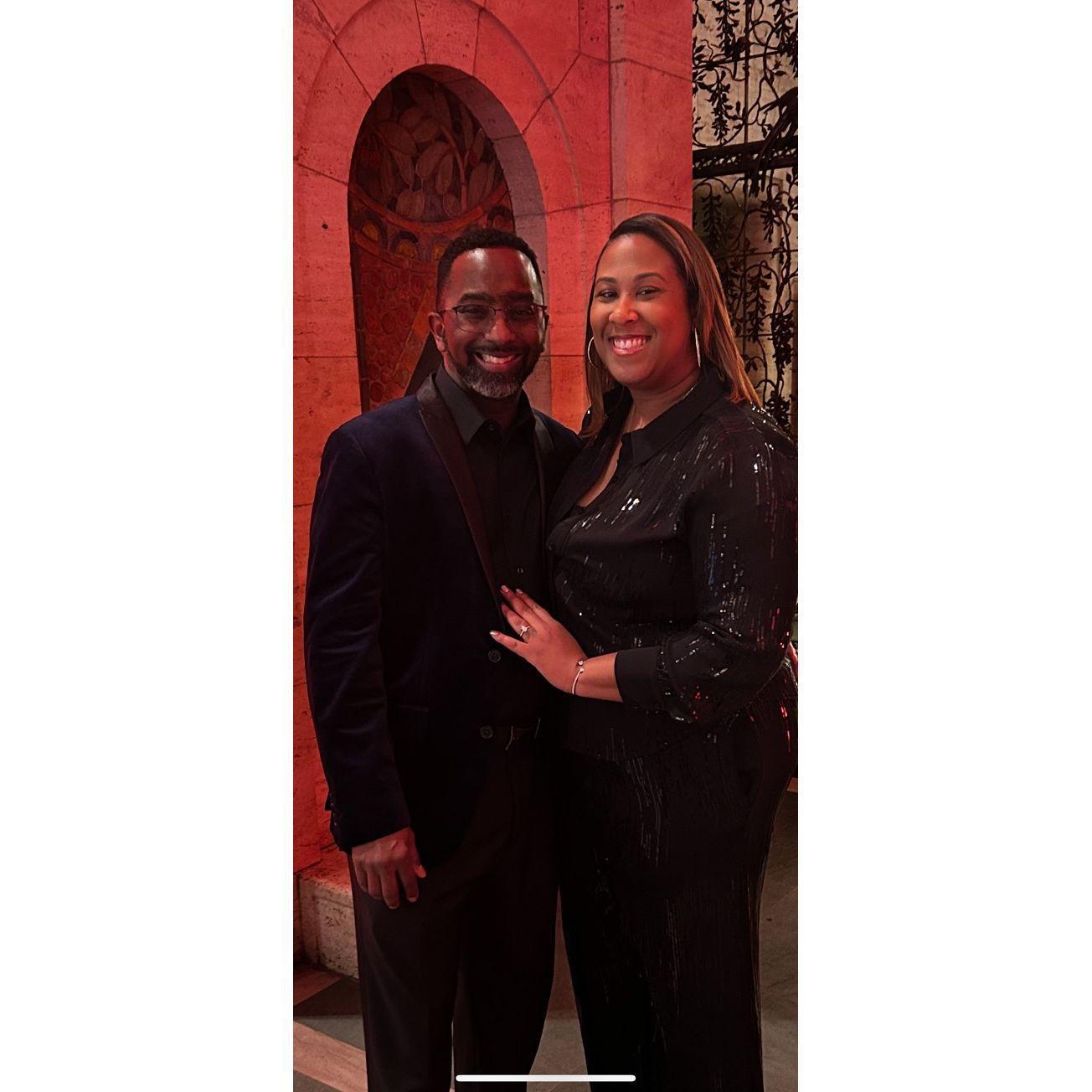 First Holiday Party after our engagement