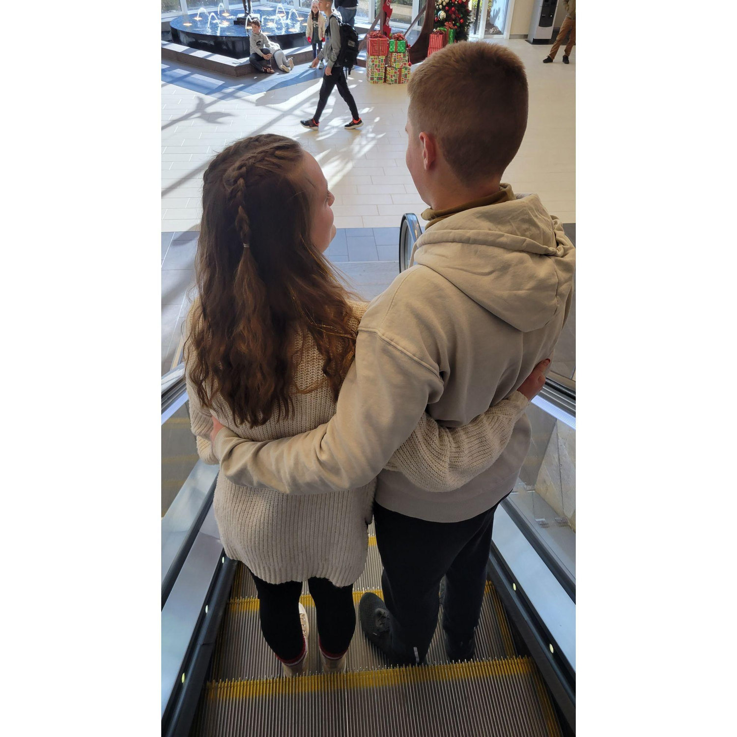 When he came home for Christmas after being in boot camp.