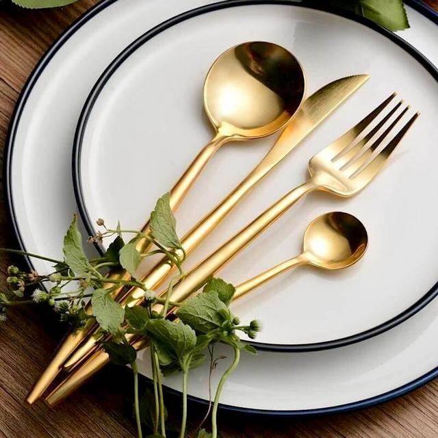 Minimalist Golden Flatware Set