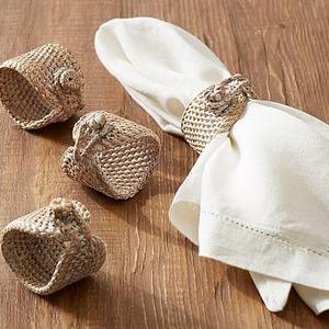 Tava Napkin Ring, Set of 4 - Light Natural