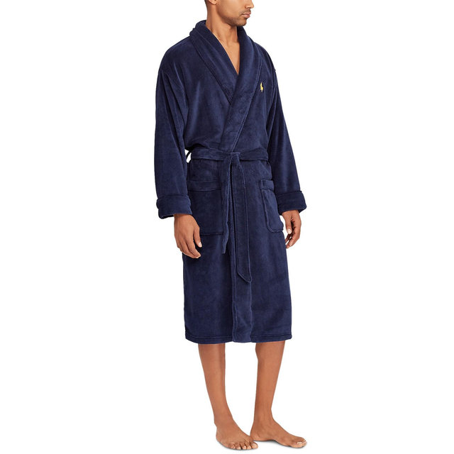 Polo Ralph Lauren Men's Sleepwear Soft Cotton Kimono Velour Robe