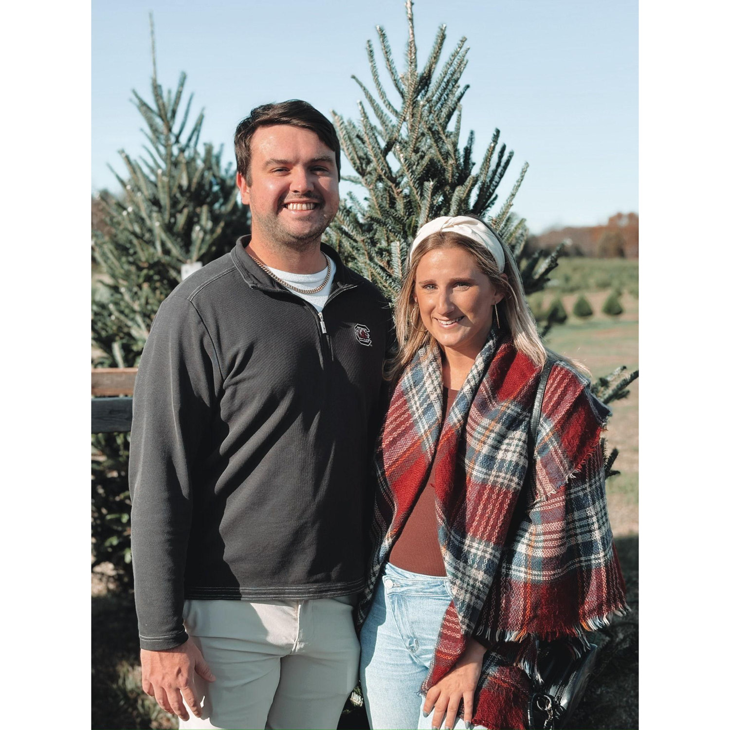 The day Spencer had to cut down our own Christmas trees!