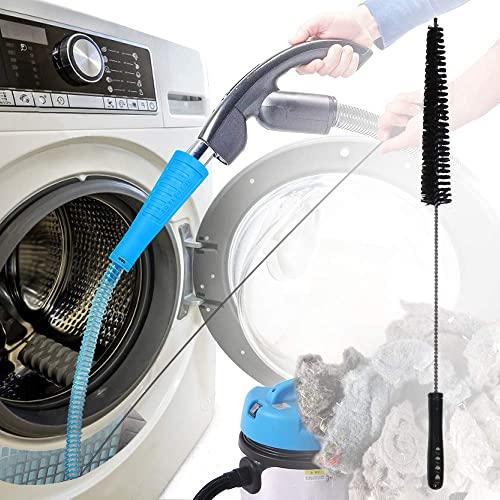 PetOde Dryer Vent Cleaner Kit Dryer Vent Vacuum Attachment Dryer Vent Cleaning kit with Guide Wire and Lint Trap Brush Simple Fast Lint Removing
