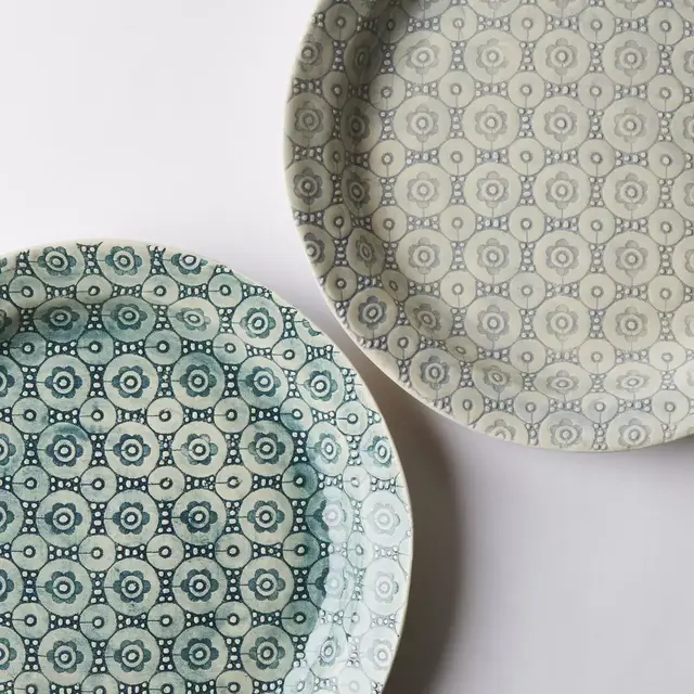 Handmade Mediterranean Pattern Platter, by Wonki Ware