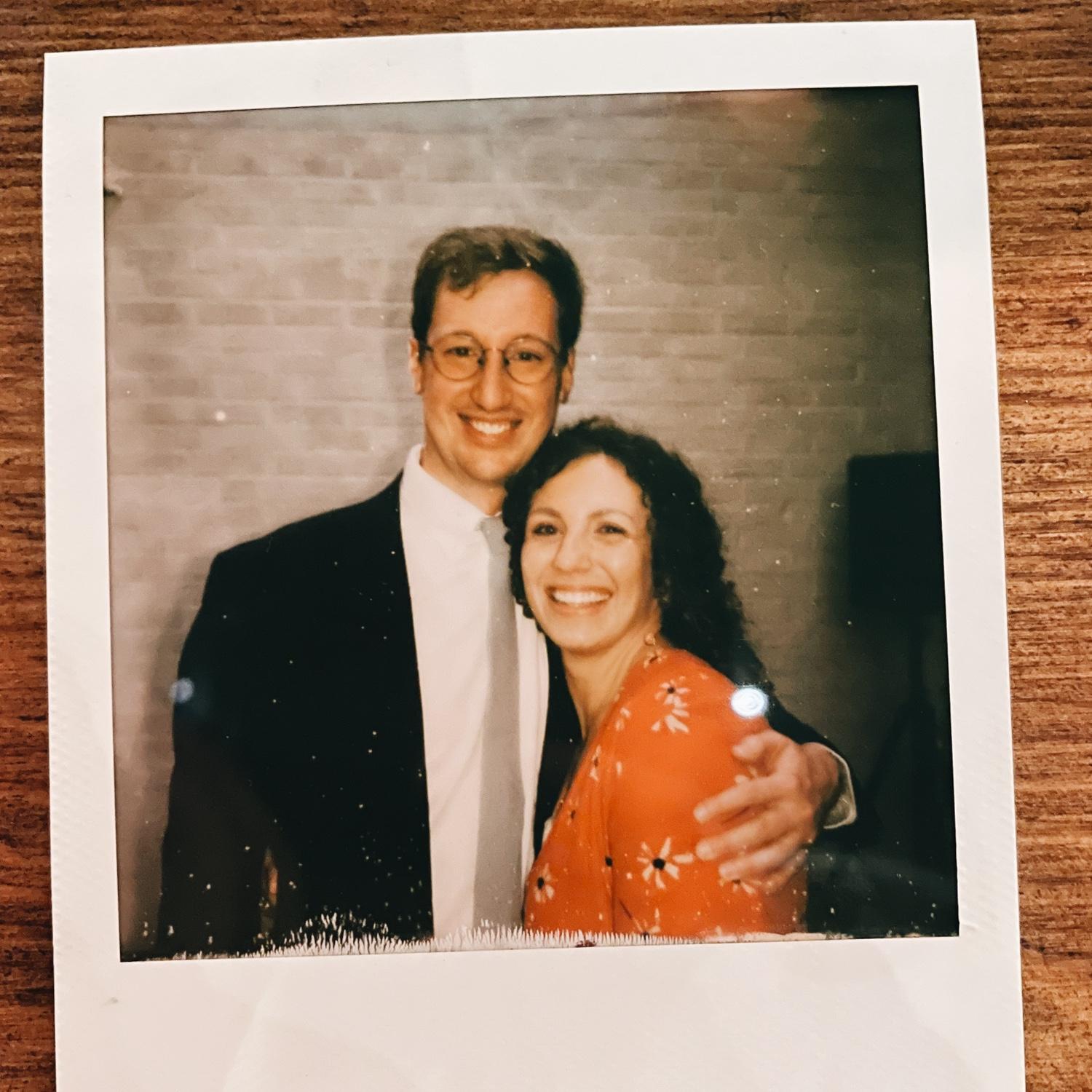 Our first photo together! This was at Cody and Chelsea's wedding in April 2022