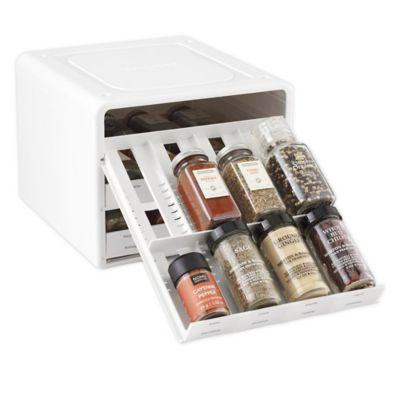 YouCopia® SpiceStack® 24-Bottle Adjustable Spice Rack in White