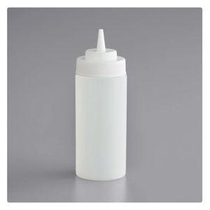 Choice 16 oz. Clear Wide Mouth Squeeze Bottle - 6/Pack