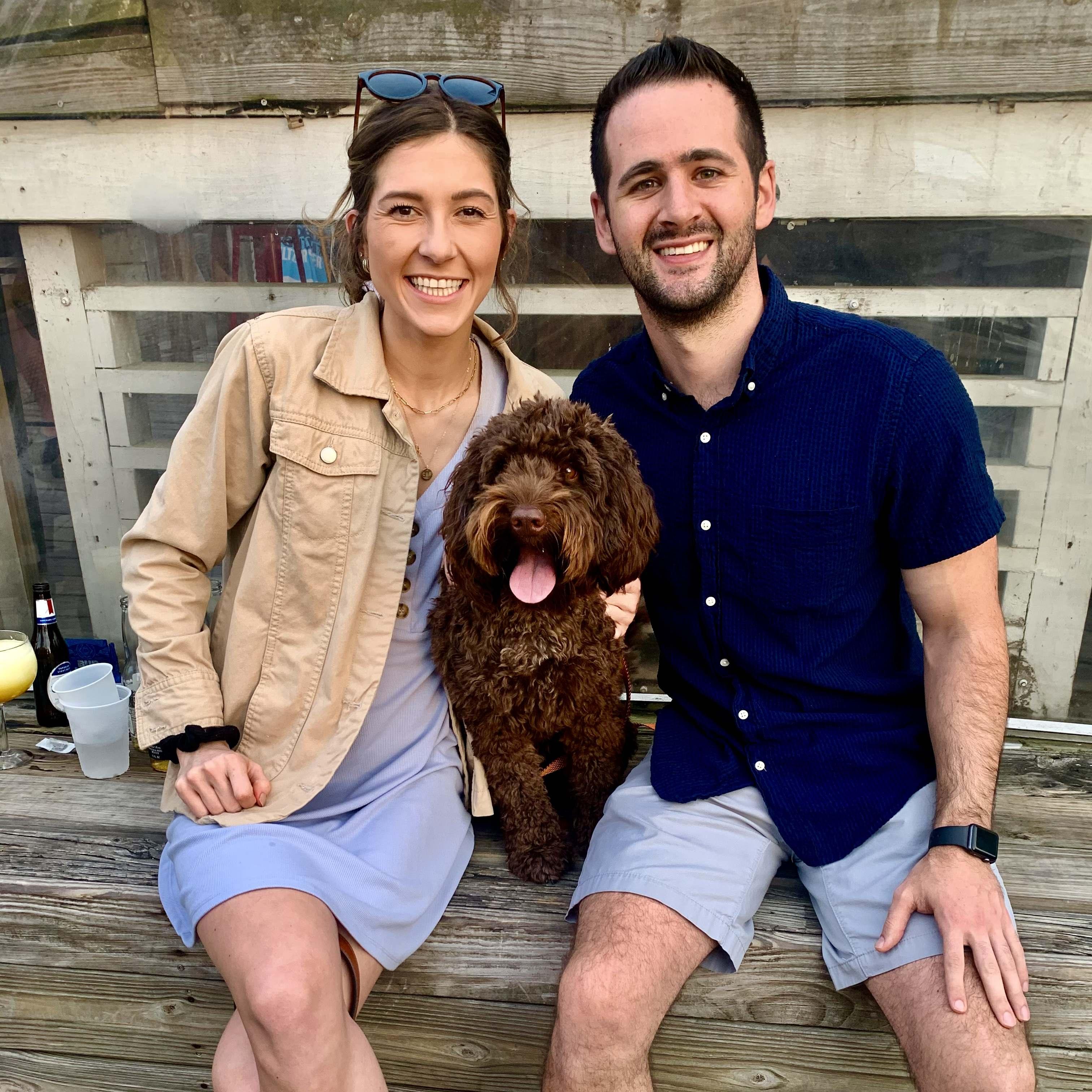 Hanging out with Charlie at Shem Creek, Summer 2021