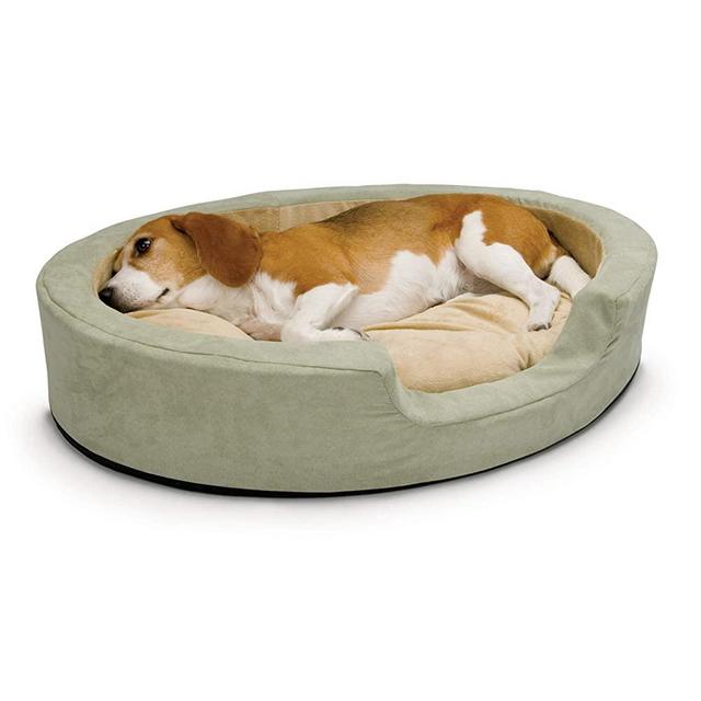 K&H Pet Products Thermo-Snuggly Sleeper Heated Pet Bed Sage