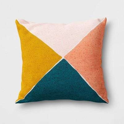 Outdoor Throw Pillow Blue/Yellow/Coral - Project 62&#8482;