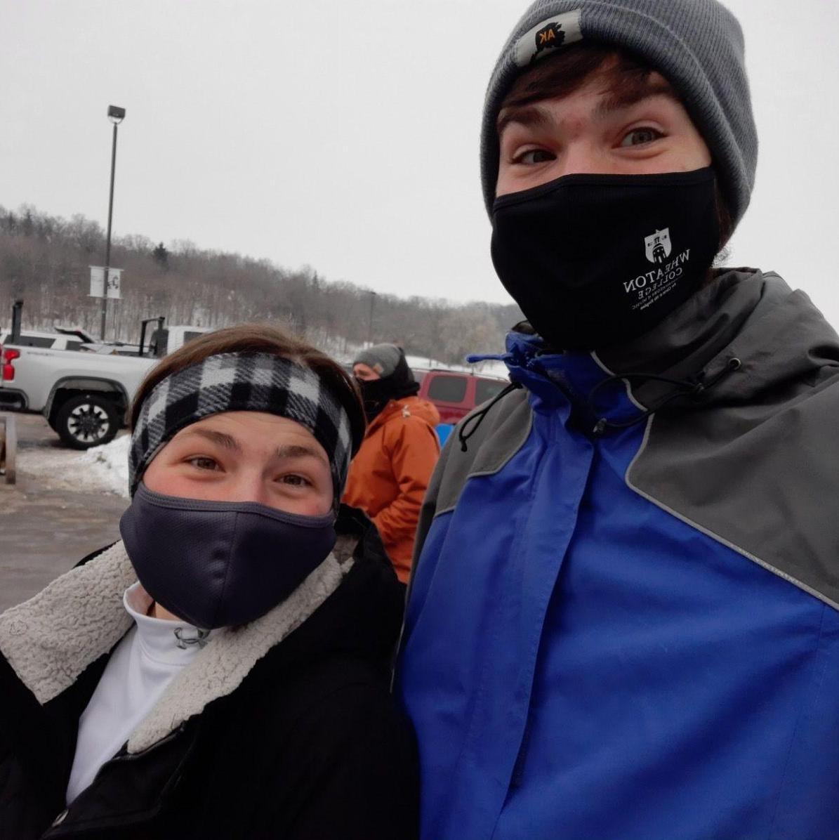 Karsten and Sophie sneak out of the Wheaton covid bubble to go skiing in Wisconsin... shhhh!!