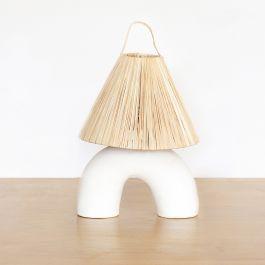 Ceramic and Raffia Volta Lamp