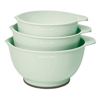 KitchenAid KE175OSPIA Classic Mixing Bowls, Set of 3, Pistachio