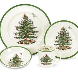Christmas Tree 4 Piece Place Setting