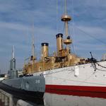 Cruiser Olympia and Submarine Becuna at Independence Seaport Museum